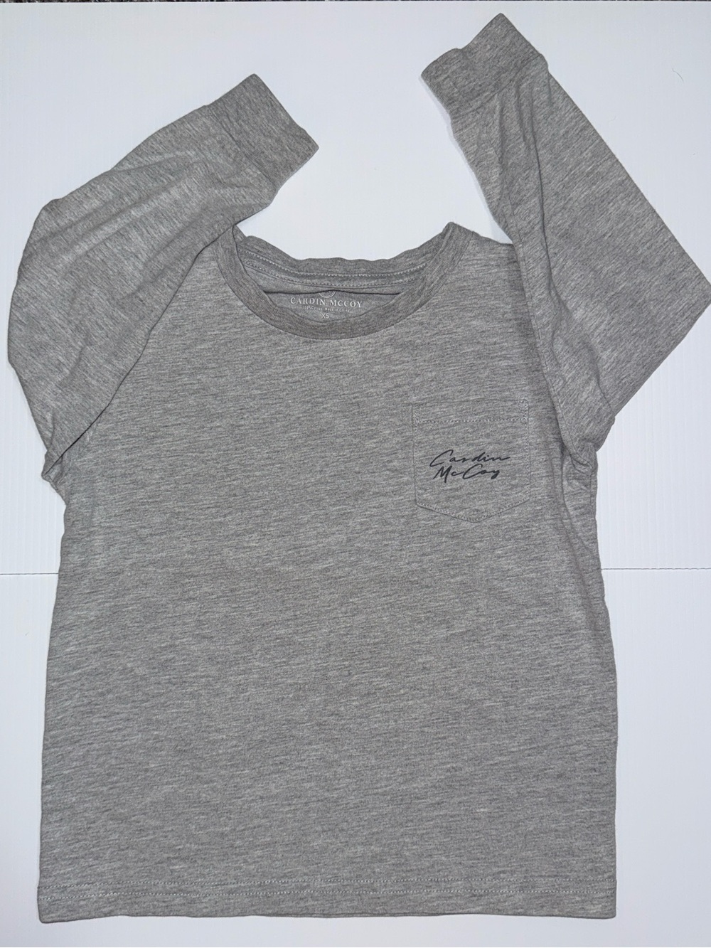 Kids' Gray Long Sleeve Crewneck Tee